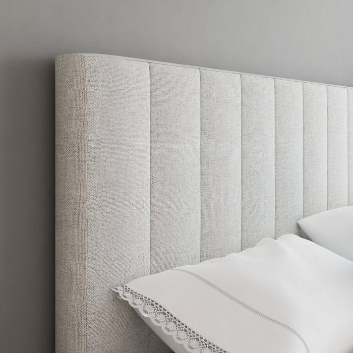 Latitude Run® Leah Linen Panel Upholstered Platform Bed Frame & Reviews